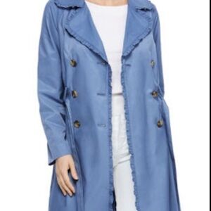 Gal Meets Glam Josie Blue Trench Coat